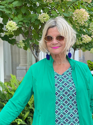 Lulu B Full Emerald Green Zipper Jacket LULU-B