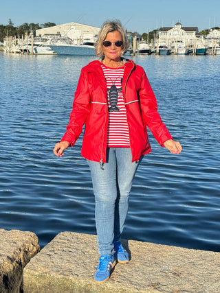 Women's New Englander® Rain Jacket RED Cathys Place