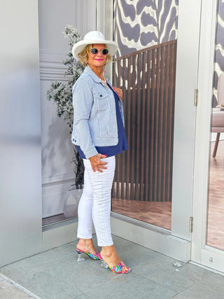 KEY WEST NAVY SEERSUCKER JACKET LULU-B