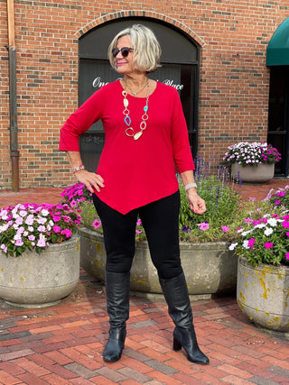 LULU-CRIMSON ASYMMETRIC TOP LULU-B