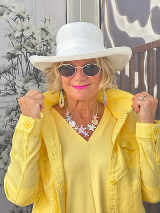 KEY WEST LINEN YELLOW JACKET LULU-B