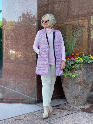 AUBREY PINK PUFFER VEST LULU-B