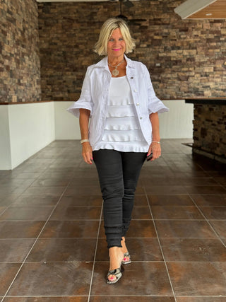 LULU-B SOUTH BEACH BLACK ANKLE PANT LULU-B