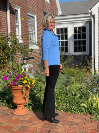 LULU-B SOLID PERRI RUFFLE TOP LULU-B