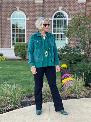 LULU-B EMERALD  VELOUR JACKET LULU-B