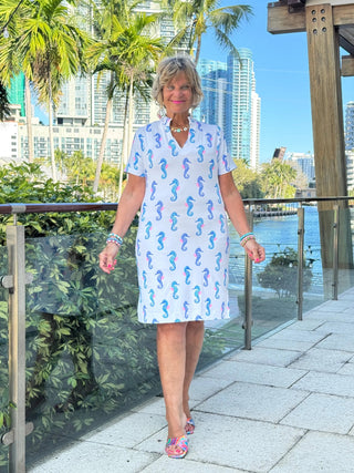 LULU B SHORELINE CHARM SHORT SLEEVE DRESS LULU-B