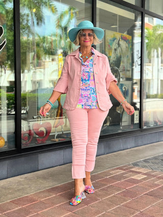 Ethyl Easy Breeze Pink Crop Pant - Exodus ETHYL JEANS