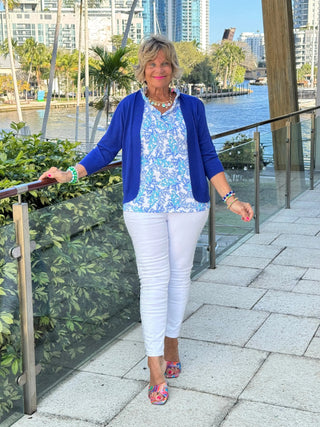 LULU B CORAL BREEZE SLEEVELESS RUFFLE TOP LULU-B