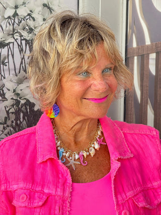 TROPICAL BEACH STARFISH PINK NECKLACE CATHYS RESORTWEAR