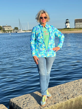 LULU-B MINT BEACH TIME SWEATER LULU-B