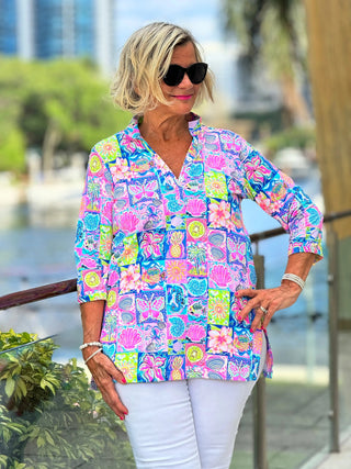 SANDY BEACH COLOR TUNIC LULU-B