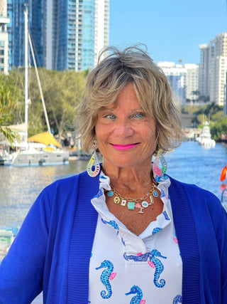 LULU B SHORELINE CHARM SLEEVELESS RUFFLE TOP LULU-B