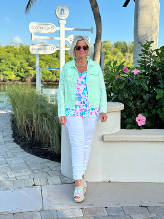 PINK PETALS CHA CHA TANK LULU-B