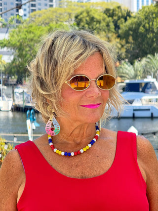 LULU-B CRIMSON RED CHA CHA TANK LULU-B