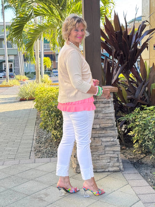 PEYTON  CREAM SHRUG LULU-B