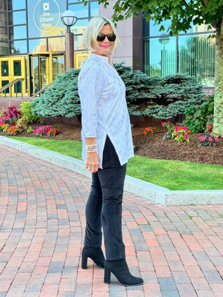 LULU-B WHITE & GOLD METALIC TUNIC LULU-B