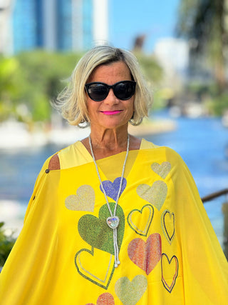 SWAROVSKI CRYSTAL YELLOW  HEART TOP KOKOMO