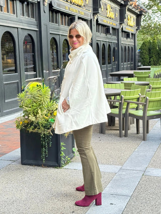 Ivory  Womens Cape Poncho Coat Cathys Place