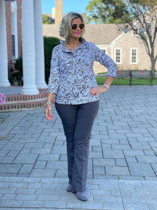 ELEGANT EXPRESSIONS RUFFLE TOP LULU-B