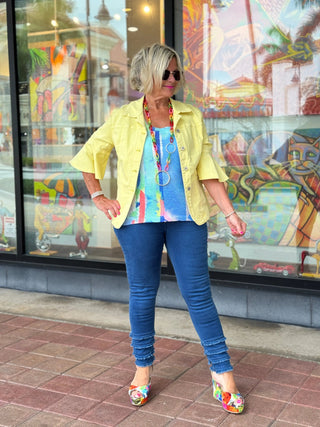 SOUTH BEACH DENIM YELLOW JACKET ETHYL JEANS