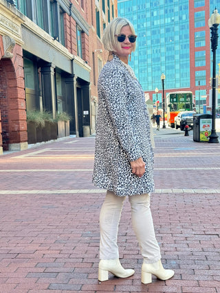 LULU-B CREAM LEOPARD CASHMERE CARDIGAN LULU-B