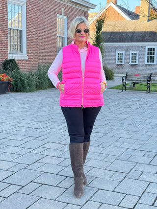 LULU-B PINK SHORT PUFFER VEST Cathys Place