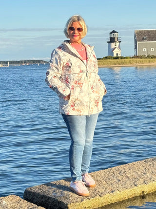 Women's New Englander® Floral Printed Rain Jacket CHARLES RIVER RAIN APPAREL