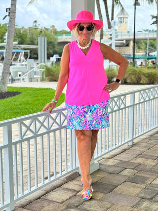 PINK PALM TREE SKORT - Cathys Place