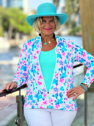 PINK PETALS FULL ZIPPER LULU-B