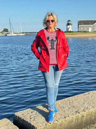 Women's New Englander® Rain Jacket RED Cathys Place