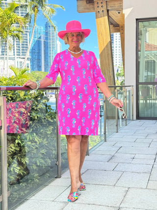 LULU B SEAHORSE BAY ELBOW SLEEVE DRESS LULU-B