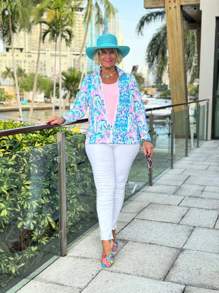 SPLASH OF PINK  FULL ZIPPER LULU-B