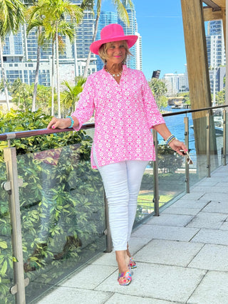 LULU B TROPIC PETALS TUNIC LULU-B