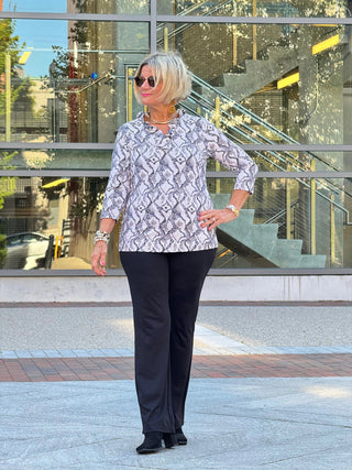 LULU-B WINTER WHITE RUFFLE TOP LULU-B