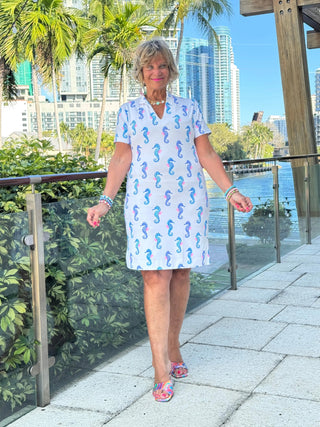 LULU B SHORELINE CHARM SHORT SLEEVE DRESS LULU-B