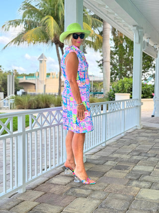 SANDY BEACH COLOR RUFFLE DRESS LULU-B