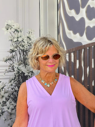 LILAC TAILORED V NECK LULU-B