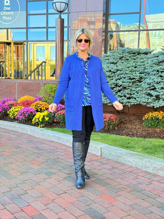 LULU-B SAPPHIRE CASHMERE CARDIGAN LULU-B