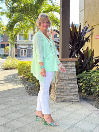 LULU-B NEW GREEEN RUFFLE WRAP LULU-B