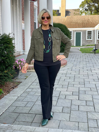 LULU-B NEW OLIVE LINEN JACKET LULU-B