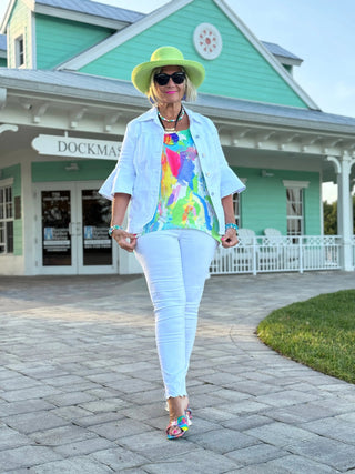 ETHYL WHITE SCALLOP JEANS ETHYL JEANS