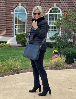 BLACK LEOPARD CROSS BODY BAG Fashion Place