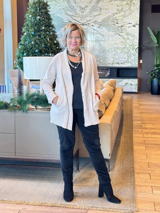 LULU-B BLUSH CHENILLE CARDIGAN LULU-B