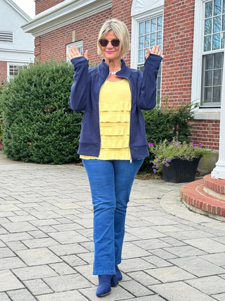 NAVY FULL ZIPPER LULU-B