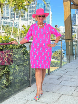 LULU B SEAHORSE BAY ELBOW SLEEVE DRESS LULU-B