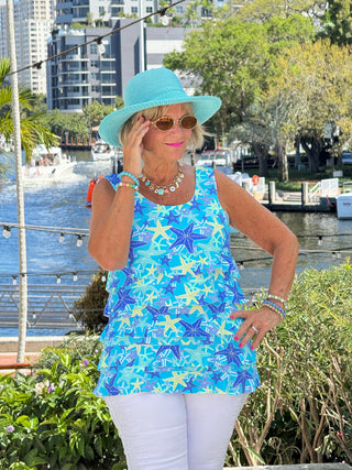 LULU B STARFISH SPLASH CHA CHA TANK LULU-B