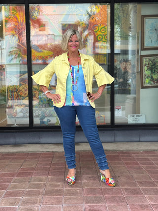 SOUTH BEACH DENIM YELLOW JACKET ETHYL JEANS