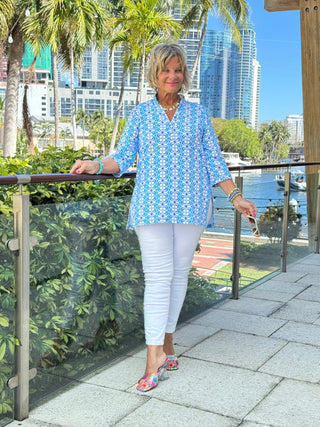 LULU B COASTAL BLOOM TUNIC LULU-B