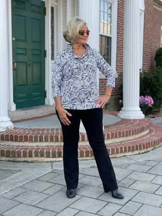 ELEGANT EXPRESSIONS RUFFLE TOP LULU-B