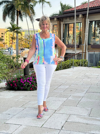 ETHYL  OCEAN SPLASH TANK ETHYL JEANS